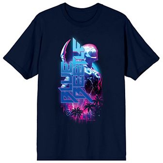 Men's Blue Beetle Hero & Logo Graphic Tee