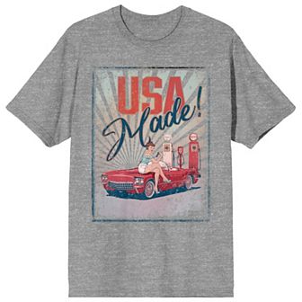 Men's Americana Vintage Car Graphic Tee