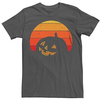 Men's Halloween Jack-o'-Lantern Sunset Graphic Tee