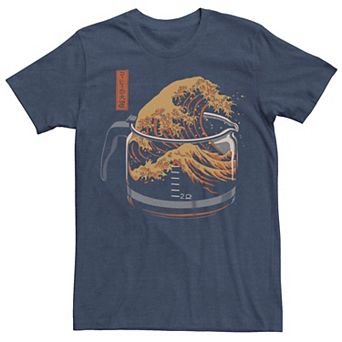 Men's The Great Wave Of Coffee Pot Graphic Tee