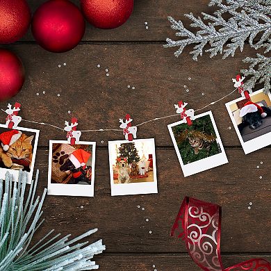 10-Count LED Mini Reindeer Christmas Fairy Lights 5.25ft Copper Wire