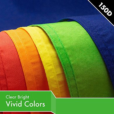 G128 Lime Green 150D Printed Polyester Flag