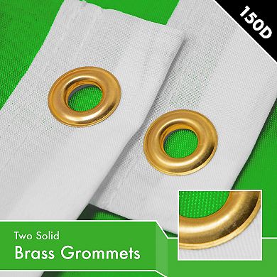 G128 Lime Green 150D Printed Polyester Flag