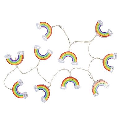 10 Count LED Warm White Rainbow Christmas Lights - 3.25- Foot Clear Wire
