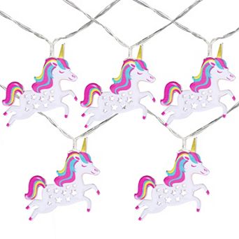 10 B/O LED Warm White Unicorn Christmas Lights - 3' Clear Wire