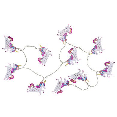 10 B/O LED Warm White Unicorn Christmas Lights - 3' Clear Wire