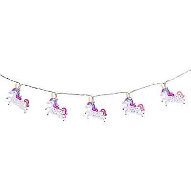 10 B/O LED Warm White Unicorn Christmas Lights - 3' Clear Wire