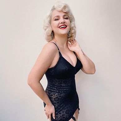 Extra Firm Open Bottom Body Briefer with Garters