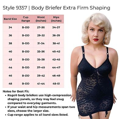 Extra Firm Open Bottom Body Briefer with Garters