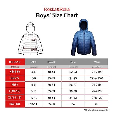 Boys' Reversible Lightweight Puffer Jacket