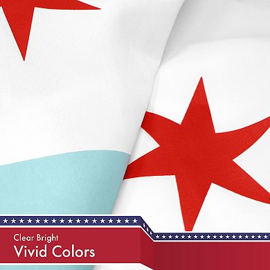 G128 Chicago 150D Printed Polyester Flag