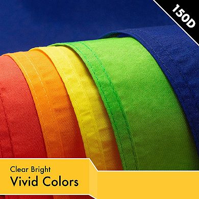 G128 Golden Yellow 150D Printed Polyester Flag