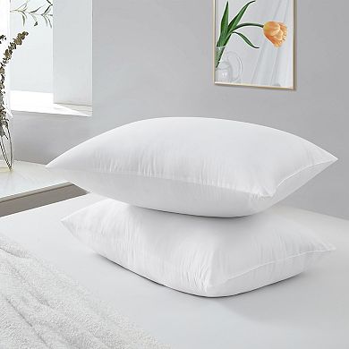 Unikome 2 Pack Peach Skin Soft Fabric Down Alternative Bed Pillows