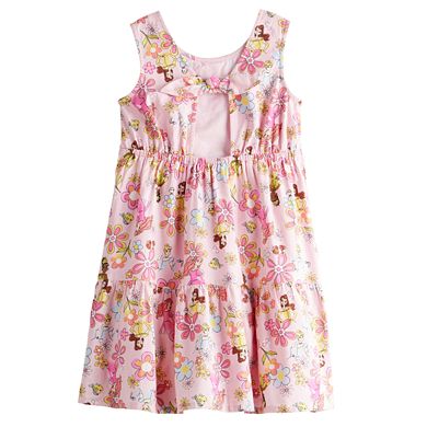 Disney Princesses Girls 4-12 Tiered Back Bow Print Dress by Jumping Beans®
