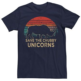 Men's Save The Chubby Unicorns Rhino Graphic Tee
