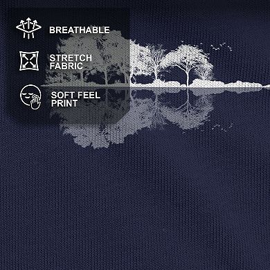 Men's Forest Guitar Reflection Graphic Tee