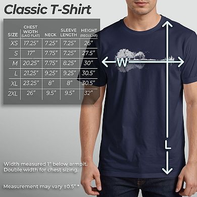 Men's Forest Guitar Reflection Graphic Tee