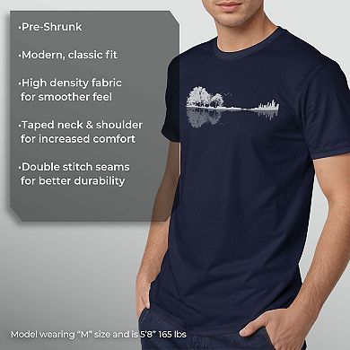 Men's Forest Guitar Reflection Graphic Tee