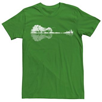 Men's Forest Guitar Reflection Graphic Tee