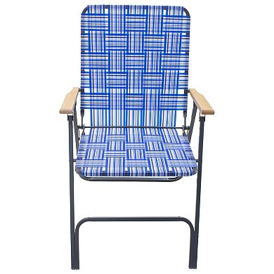 Camp N Go Classic Tall Back Basket Weave Folding Chair