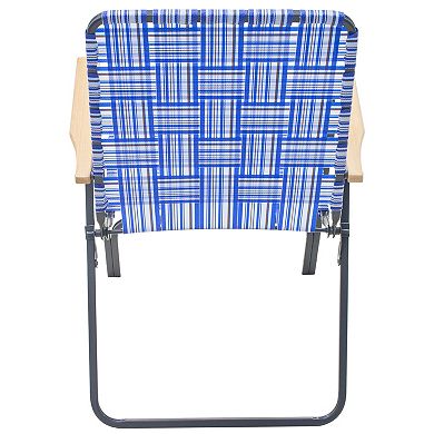 Camp N Go Classic Tall Back Basket Weave Folding Chair
