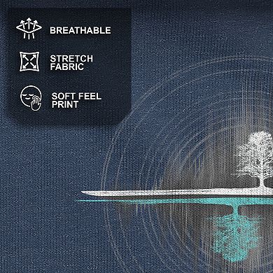 Men's Yin Yang Tree Of Life Soundwave Graphic Tee