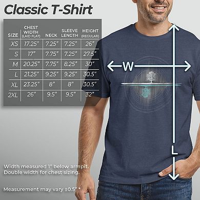 Men's Yin Yang Tree Of Life Soundwave Graphic Tee