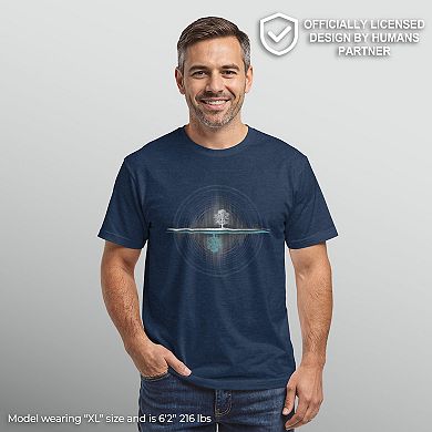 Men's Yin Yang Tree Of Life Soundwave Graphic Tee