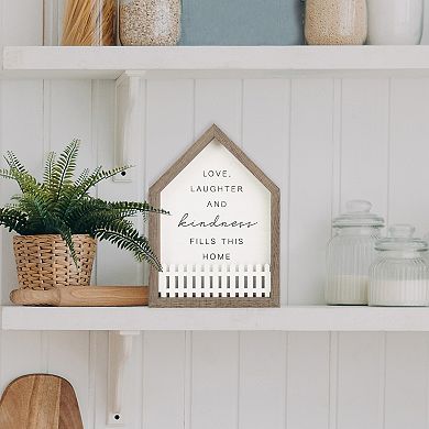 Belle Maison "Love Laughter And Kindness" House Tabletop Decor