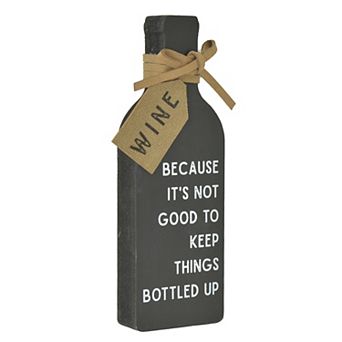 Belle Maison Wine Bottle Caption Art Box Table Decor