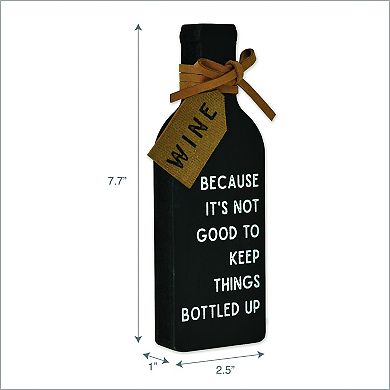 Belle Maison Wine Bottle Caption Art Box Table Decor