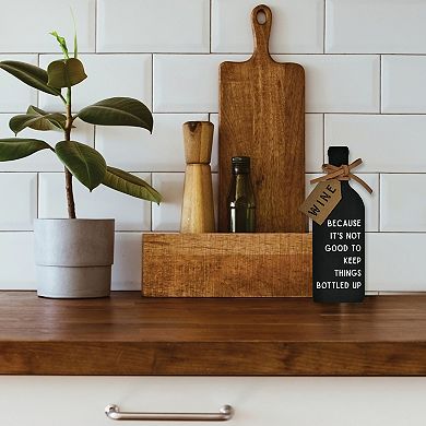 Belle Maison Wine Bottle Caption Art Box Table Decor