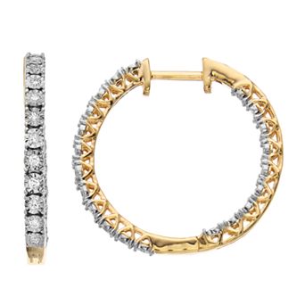 Diamond Brilliance 1/2 Carat T.W. Diamond Hoop Earrings