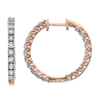 Diamond Brilliance 1/2 Carat T.W. Diamond Hoop Earrings