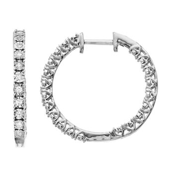 Diamond Brilliance 1/2 Carat T.W. Diamond Hoop Earrings