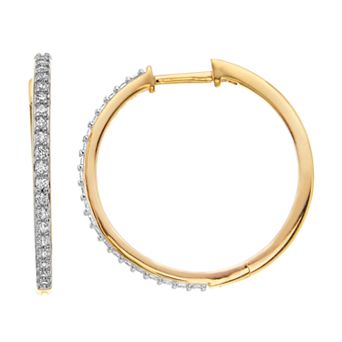 Diamond Brilliance 1/2 Carat T.W. Diamond Hoop Earrings