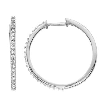 Diamond Brilliance 1/2 Carat T.W. Diamond Hoop Earrings