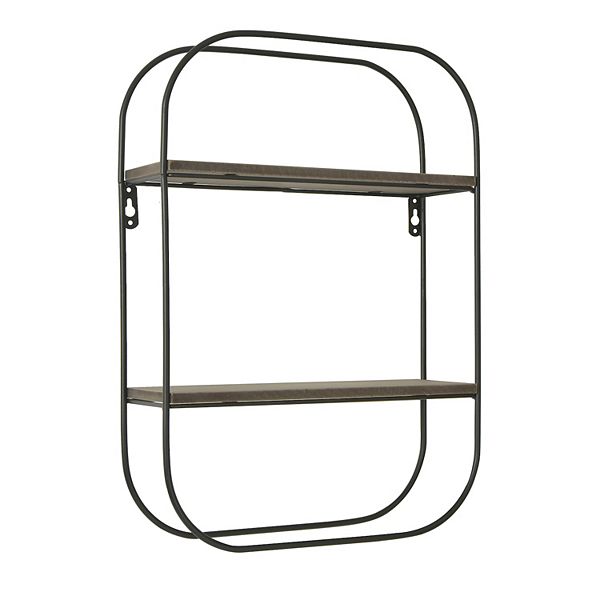 Belle Maison 2-Tier Wall Shelf - Black
