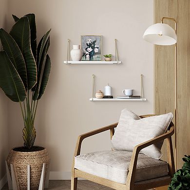 Belle Maison White Shelf Wall Decor