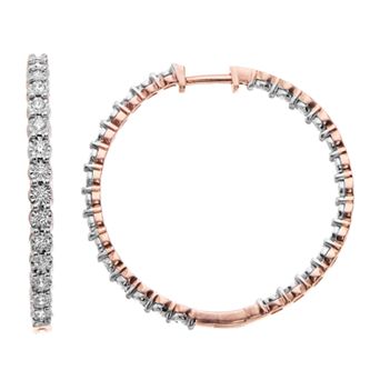 Diamond Brilliance 1 Carat T.W. Diamond Hoop Earrings