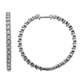 Diamond Brilliance 1 Carat T.W. Diamond Hoop Earrings