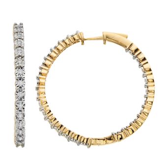 Diamond Brilliance 1 Carat T.W. Diamond Hoop Earrings