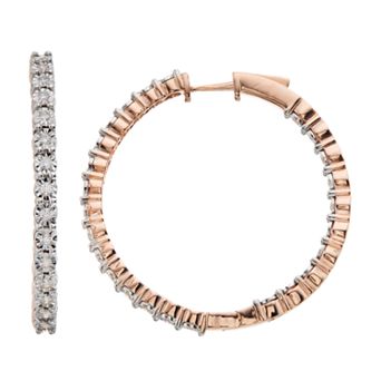 Diamond Brilliance 1 Carat T.W. Diamond Hoop Earrings