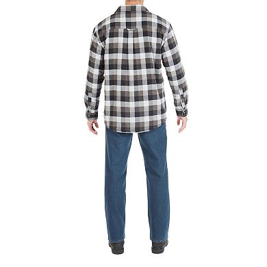 Big & Tall Smith's Workwear Sherpa-Lined Flannel Shirt Jacket