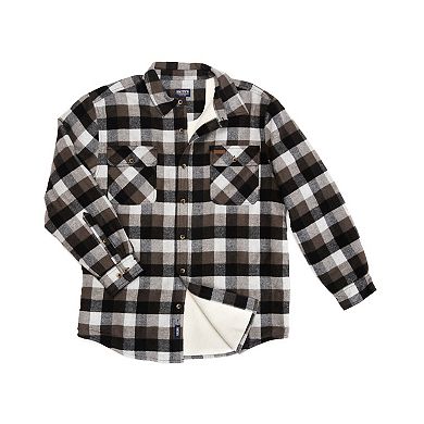 Big & Tall Smith's Workwear Sherpa-Lined Flannel Shirt Jacket