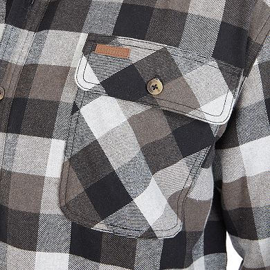 Big & Tall Smith's Workwear Sherpa-Lined Flannel Shirt Jacket