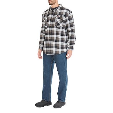 Big & Tall Smith's Workwear Sherpa-Lined Flannel Shirt Jacket