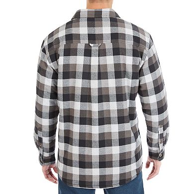 Big & Tall Smith's Workwear Sherpa-Lined Flannel Shirt Jacket