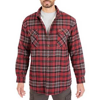 Big & Tall Smith's Workwear Sherpa-Lined Flannel Shirt Jacket