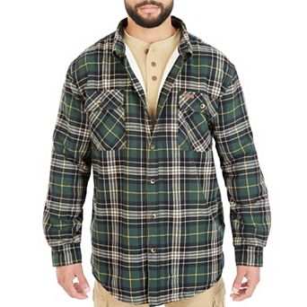 Big & Tall Smith's Workwear Sherpa-Lined Flannel Shirt Jacket